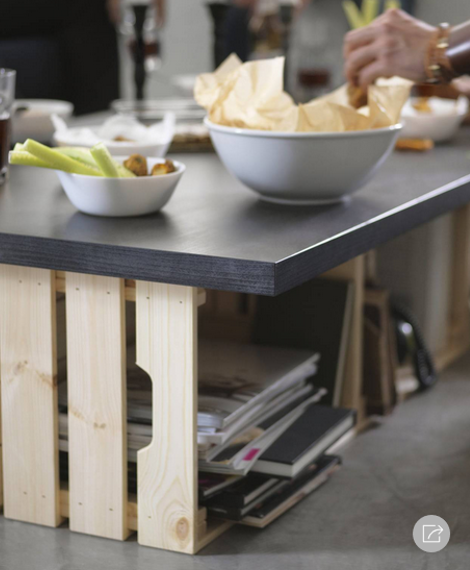 Ikea - Knagglig - kist - salontafel