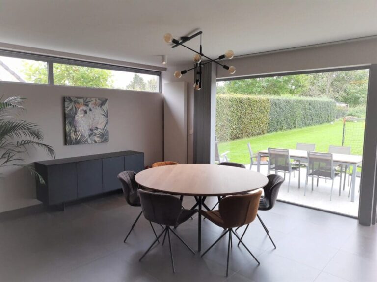 Interieurontwerp warm modern, taupe, groen, oker, cognac