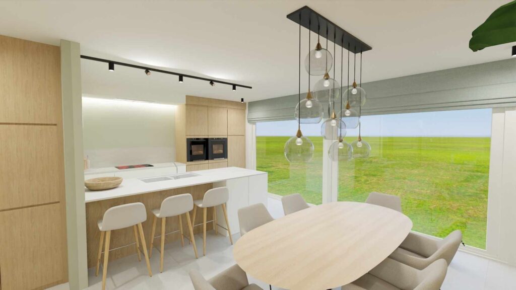 INTERIEURONTWERP WILLEBROEK SCANDINAVISCH LICHT NATUREL GROEN NATUURLIJKE MATERIALEN