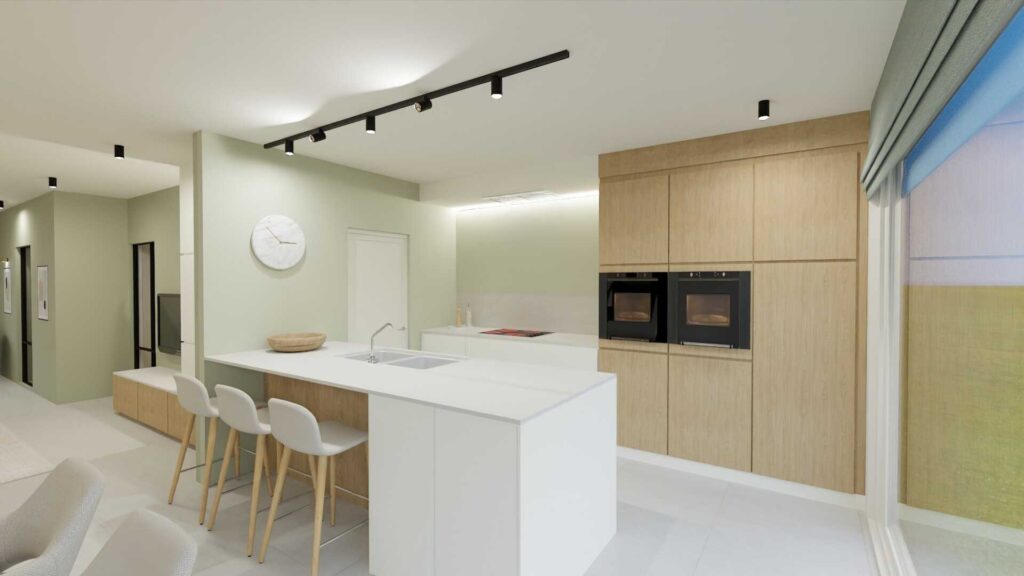 INTERIEURONTWERP WILLEBROEK SCANDINAVISCH LICHT NATUREL GROEN NATUURLIJKE MATERIALEN