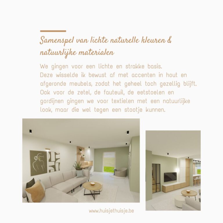 INTERIEURONTWERP WILLEBROEK SCANDINAVISCH LICHT NATUREL GROEN NATUURLIJKE MATERIALEN