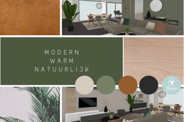 MOODBOARD_MODERN_WARM_NATUURLIJK_GROEN_COGNAC_CONTRAST